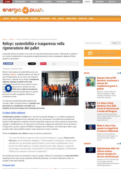 Relicyc rassegna stampa 2026