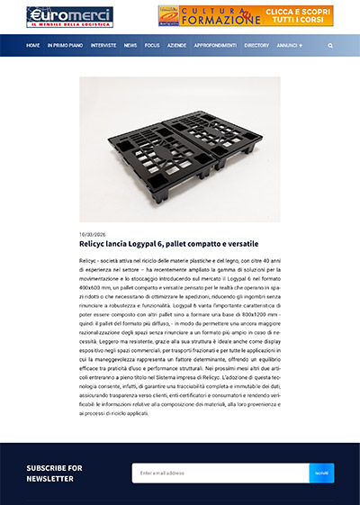 Relicyc rassegna stampa 2026