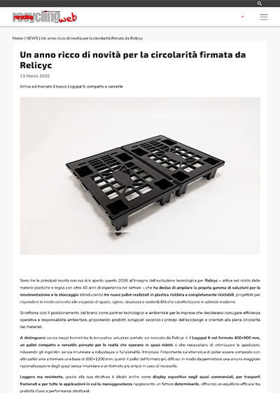 Relicyc rassegna stampa 2026