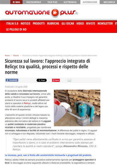 Relicyc rassegna stampa 2026