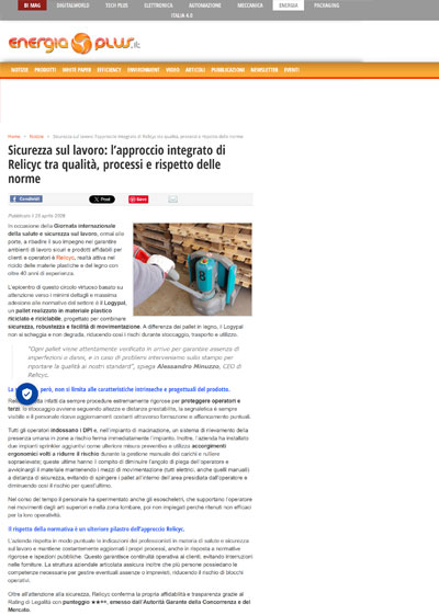 Relicyc rassegna stampa 2026