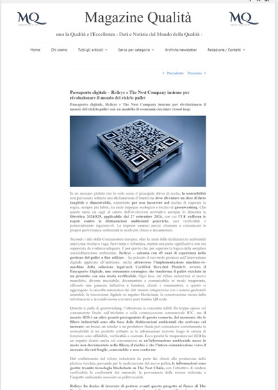 Relicyc rassegna stampa 2026
