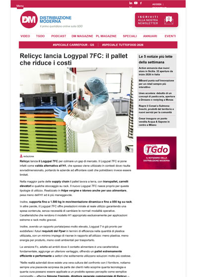 Relicyc rassegna stampa 2026