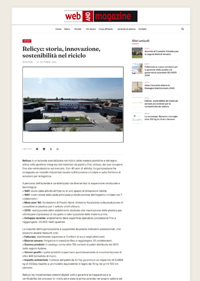 Relicyc rassegna stampa 2026