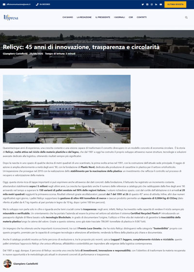 Relicyc rassegna stampa 2026
