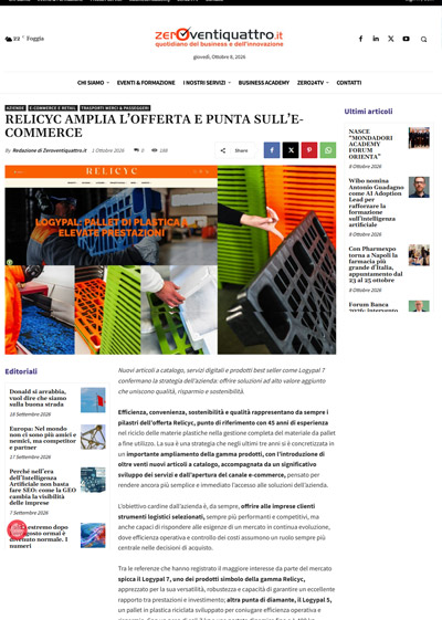 Relicyc rassegna stampa 2026