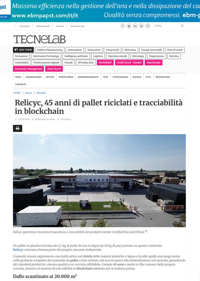 Relicyc rassegna stampa 2026