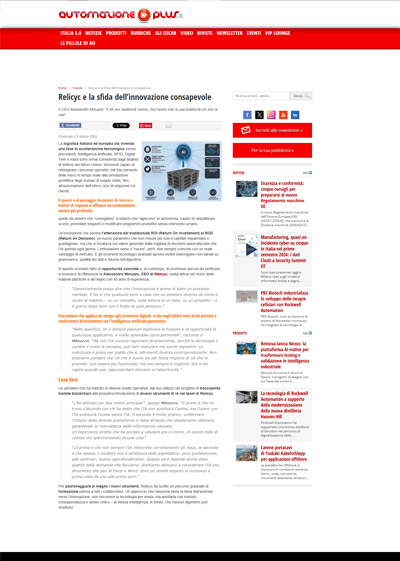 Relicyc rassegna stampa 2026